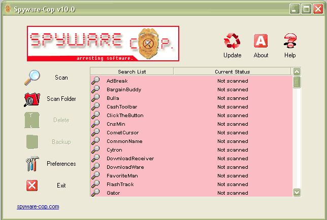  AAA Spyware C.O.P. Screenshot